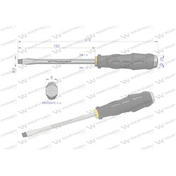 wkrętak do pobijania 8.5x150mm Waryński-347457220