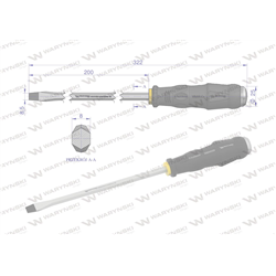 wkrętak do pobijania 8.5x200mm Waryński-347886620