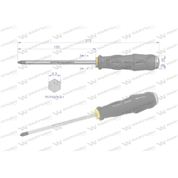 wkrętak do pobijania PH2x150mm Waryński-347885563