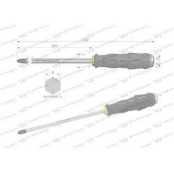 Wkrętak do pobijania PH3x200mm Waryński-347457209
