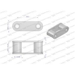 Ogniwo łańcucha 38.4R Waryński ( sprzedawane po 5 )-347886894