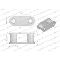 Ogniwo łańcucha 38.4VB Waryński ( sprzedawane po 5 )-347886934