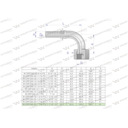 Zakucie hydrauliczne ORFS90 DN25 1 7/16-12 PREMIUM Waryński-347468082