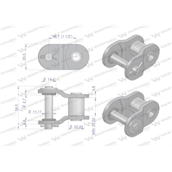 Półogniwo łańcucha z oringiem ANSI A 120 (R1 1.1/2) Waryński-347457798