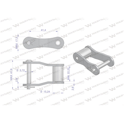 Półogniwo łańcucha S45 Waryński ( sprzedawane po 5 )-347887042