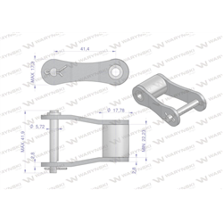 Półogniwo łańcucha S55 Waryński ( sprzedawane po 5 )-347887097