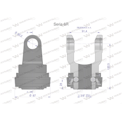 Widłak z pierścieniem 1 3/8 Z21 - 30.2X91.4 Seria 6R CE2020 Waryński-347466372