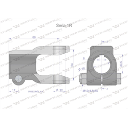 Widłak na wpust 8 śr.otw.30mm - 22X54  Seria 1R Waryński-347898881