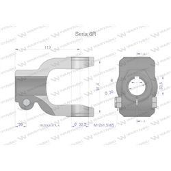 Widłak na wpust 8 śr.otw.30mm - 30.2X91.4 Seria 6R Waryński-347898680