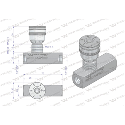Zawór dławiąco-zwrotny WRFU 90 1/4"BSP Waryński-347876631