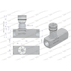 Zawór dławiąco-zwrotny WRFU 90 1"BSP Waryński-347448291