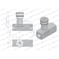 Zawór dławiąco-zwrotny WRFU 90 3/4"BSP Waryński-347448288