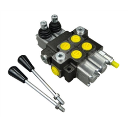 Rozdzielacz hydrauliczny 2-sekcyjny max przepływ 40L z zatrzaskami Waryński-347447444