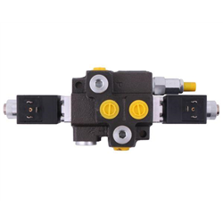 Rozdzielacz hydrauliczny 1-sekcyjny max przepływ 50L sterowany elektrycznie 12V DC Waryński-347881044