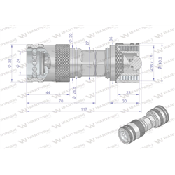 Redukcja wtyczka/gniazdo EURO PUSH-PULL skręcane (50493REDUKCJA) Waryński  (opakowanie 10szt)-347474879