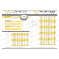 Koło zębate hartowane z kołnierzem 08B-2 (R2 1/2) Z-17 Waryński-347471353
