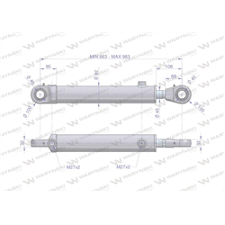 Cylinder hydrauliczny - siłownik dwustronny CJ2F80/45/320 Waryński-347885369