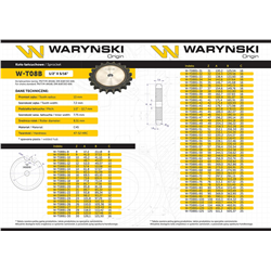 Koło zębate hartowane tarcza 08B-1 (R1 1/2) Z-32 Waryński-347463123