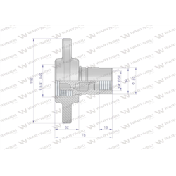 Szybkozłącze hydrauliczne skręcane (motylkowe) wtyczka G3/4"BSP gwint wewnętrzny 250bar Waryński-347879186