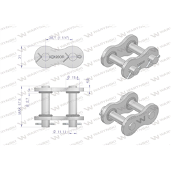 Zamek łańcucha z oringiem ANSI A 120 (R1 1.1/2) Waryński-347457667