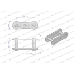 Zamek łańcucha 208B (R1 1) Waryński ( sprzedawane po 5 )-347881976