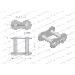 Zamek łańcucha 20BF16-01 z zawleczką zastosowanie Prasa Rolująca Krone 9222960 Waryński-347881037