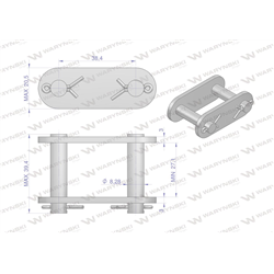 Zamek łańcucha 38.4VB Waryński ( sprzedawane po 5 )-347458625