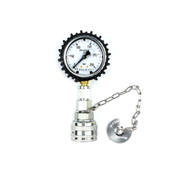 Zestaw pomiarowy ciśnienia hydrauliki z manometrem 250 bar wtyczka skręcana Waryński-347902395