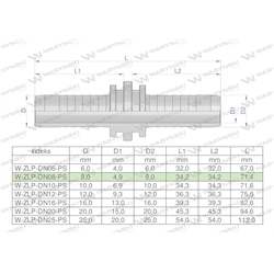 Zakucie hydrauliczne Łącznik węży DN08 PREMIUM Waryński ( sprzedawane po 10 )-347468210