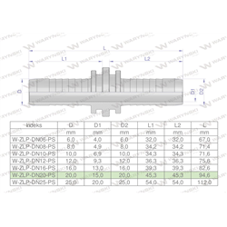 Zakucie hydrauliczne Łącznik węży DN20 PREMIUM Waryński ( sprzedawane po 10 )-347896556