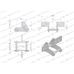 Zamek łańcucha z przyłączem obustronnym S52SD Waryński ( sprzedawane po 2 )-347887080