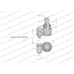 Przegub kierowniczy M20x1.5 X800210019000 WARYŃSKI-347884253