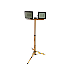 Zestaw statyw podwójny + 2 naświetlacze LED 50W 6000K + puszka z kablem zasilającym-347896598