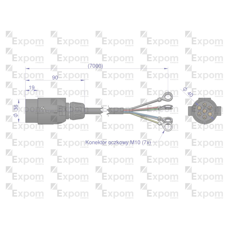 Złącze elektryczne 7x7 typu wtyczka złącze EXPOM KWIDZYN eu-347904627