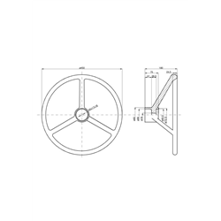 KOŁO KIEROWNICY MF-3, 3-RAMIENNE (KIEROWNICA-WIELOKLIN)-1205754