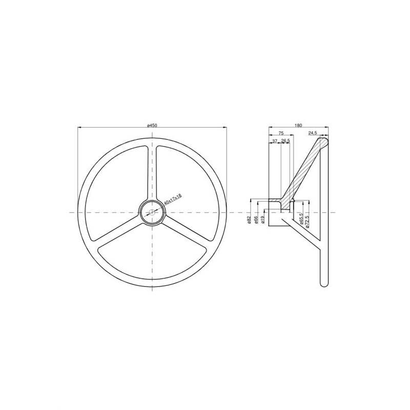 KOŁO KIEROWNICY MF-3, 3-RAMIENNE (KIEROWNICA-WIELOKLIN)-1205754