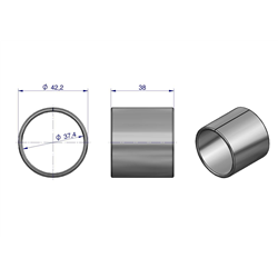 TULEJA KORBOWODU C-330 (000) 37,5X42X38MM-347867931