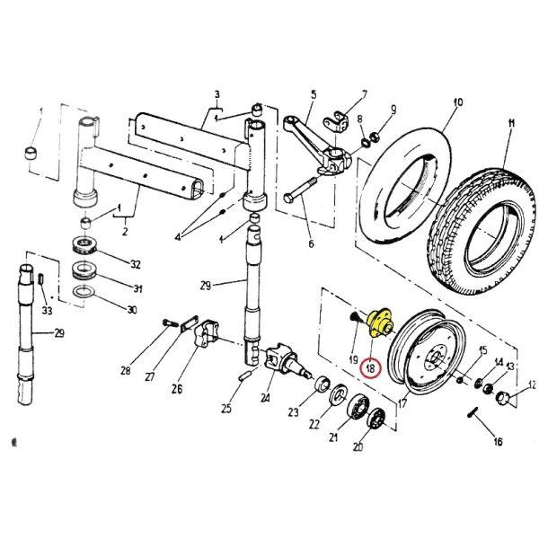 PIASTA KOŁA PRZEDNIEGO C-330, C-360 6,00X16", 6 OTWORÓW-1202775