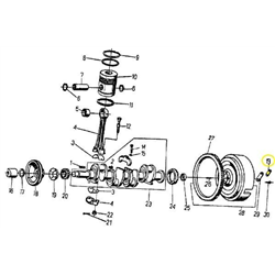 PODKŁADKA ŚRUBY KOŁA ZAMACHOWEGO C-360 ODGINANA-347866629