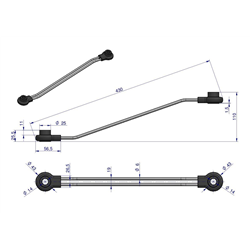 ŁĄCZNIK KRÓTKI ZGRABIARKI KPL. L=390MM-1206915