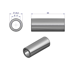 TULEJA RESORU PRZYCZEPY D-47 26X19X60MM-347866987