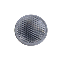 ODBLASK OKRĄGŁY ZE ŚRUBĄ BIAŁY FI 75MM-347866831