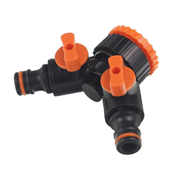 PRZYŁĄCZE KRANOWE 3/4", 1" ROZDZIELACZ Z DWOMA NIEZALEŻNYMI ZAWORAMI-347557123