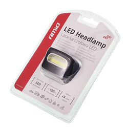 LATARKA CZOŁOWA LED COB 150LUX, IPX3, REGULOWANA OPASKA-347557170