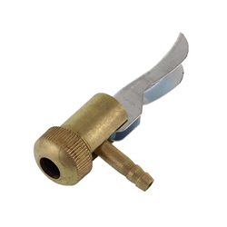 KOŃCÓWKA DO POMPOWANIA FI 6MM KĄTOWA, METALOWY ZACISK-347557822
