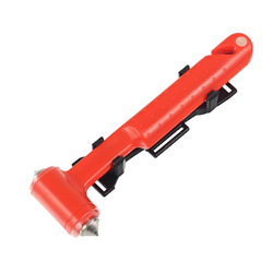 MŁOTECZEK DO WYBIJANIA SZYB KPL. Z WIESZAKIEM I NOŻYKIEM, TYP 2, DŁUGOŚĆ 17CM-347559764
