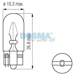 ŻARÓWKA W5W, 24V, 5W T10, HOMOLOGACJA E2, KPL. 10SZT.-347560842