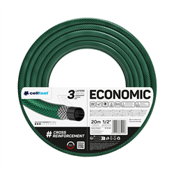 WĄŻ DO WODY 1/2" - ZBROJONY, 3-WARSTWOWY, ZIELONY, ROLKA 20MB - ECONOMIC-347561004