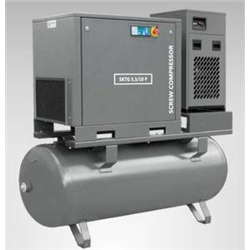 KOMPRESOR SPRĘŻARKA ŚRUBOWA 500L +OSUSZACZ+FILTRY - 11,0KW, 8/10/13BAR, ZBIORNIK POZIOMY-347561669