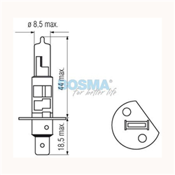 ŻARÓWKA H1, 12V, 55W P14,5S, HOMOLOGACJA E13-347561744